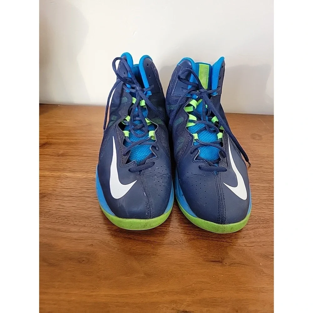 Nike Air Max Stutter Step 2 Mens Blue Green Basketball Shoes 653455-400 Size 11